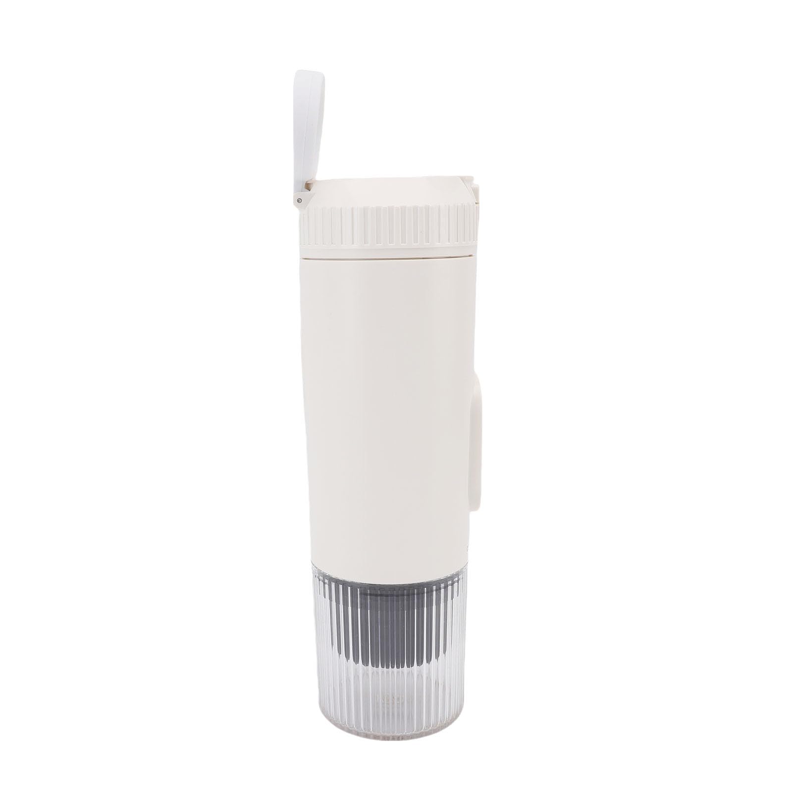 Cafetera portátil 100W 21Bar Máquina de café con cápsula calefactora inalámbrica Batería recargable de 7800mAh Capacidad de taza de 250ML para viajes en coche Camping al aire libre (Blanca)