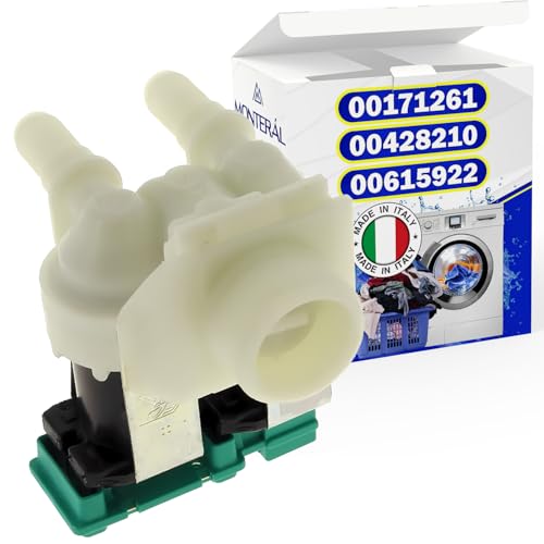 Valvula de Entrada para Lavadora con 2 Salidas de 180° tiene el Código Original 00171261 00428210 00615922 para Siemens para Bosch para Balay - MADE IN ITALY - Garantía de 10 Años - MONTERAL