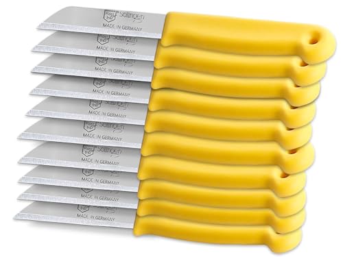 InstrumenteNrw Couteaux à légumes Solinger, lot de 10 Fabriqués en Allemagne avec une lame tranchante et précise pour couper les fruits et légumes (Court)