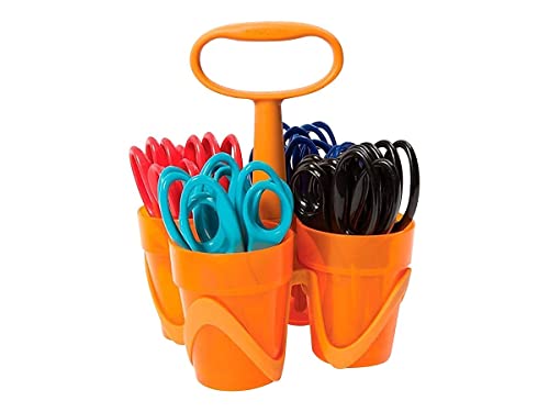 Fiskars 194300 Material de Volta às Escolas, Tesoura para Crianças em com Suporte de Arte para Trans