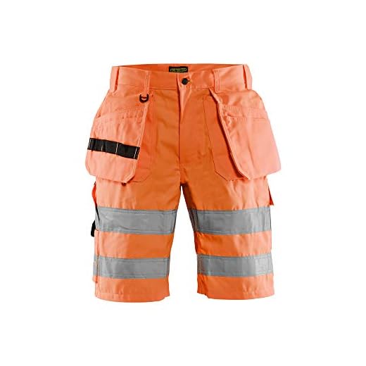 Blaklader 153518115300C56 klass 2 shorts, hög midja orange, storlek C56