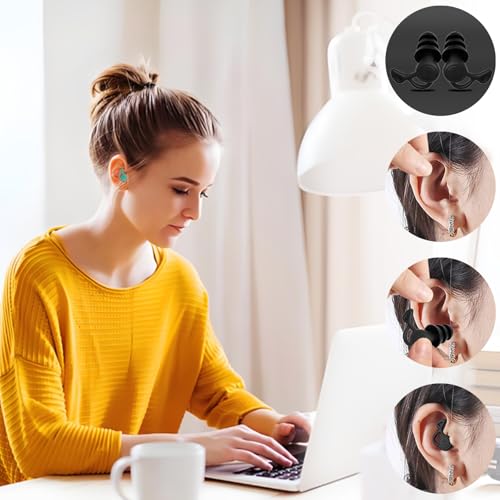 GUOYOU 4 Pares Tapones Oidos Natación Impermeables Tapones Oidos Cancelacion de Ruido Reutilizables Tapone Oido Silicona para Nadar, Surfear, Esnórquel y Otros Deportes Acuáticos - imagen 4