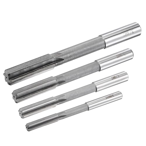 uxcell 3/8" 5/8" 1/2" 3/4" Chucking Reamer H7 Accuracy 6 Straight Flutes