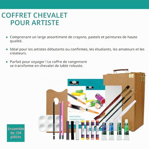 Royal & Langnickel REA6000 Set chevalet d'artiste multi-usage 104 pièces – vue 4