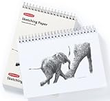 Derwent Sketch Pad, A3, Landscape, 16.54 x 11.69 Inches Sheet Size, Wirebound, 30 Sheets (2300141)