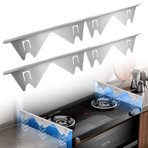 2Pack Retractable Stove Gap Fillers, Stove Gap Covers Stainless Steel, Range Trim Kit,Stove Side Covers for Oven,Stovetop and Kitchen(Silver)
