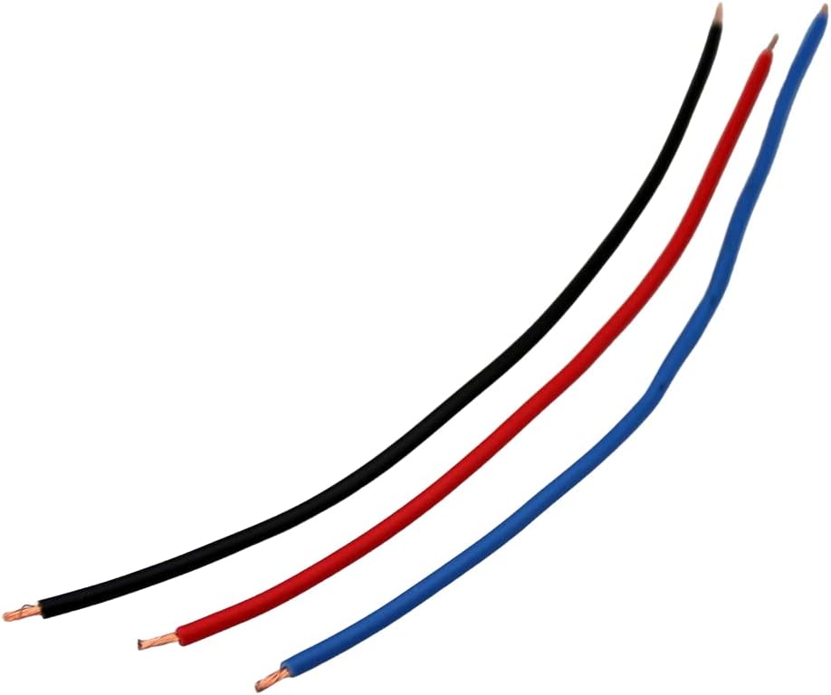 Red, blue, and black extension cables