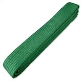 RiNTREE 1.5inch x 8.5ft Karate Belt for Coach Teaching Practice - Martial Arts Belt Display, Taekwondo Belt Display (Green-1.5inch x 8.5ft)