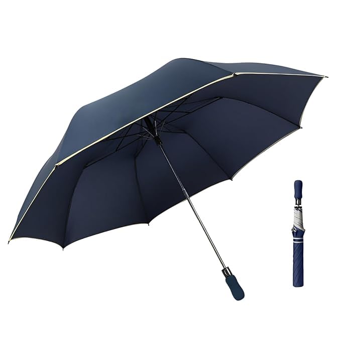 Windproof Travel Umbrella with EVA Grip Auto Open Compact Folding Umbrella for Men & Women Strong Fiberglass Frame Lightweight & All-Weather Rain Protection-image-36