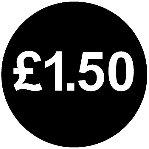 30mm Price Stickers Pack of 200 - Black - ยฃ1.50