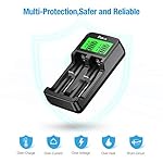 POWXS LCD Universal 18650 Battery Charger for 3.7V Li-ion Rechargeable Battery 18650 18490 18350 17670 17500 16340…