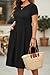 Pinup Fashion Womens Plus Size Midi Dresses with Pockets Black Work Casual Summer Short Sleeve Graduation Cocktail Swing A Line Dress