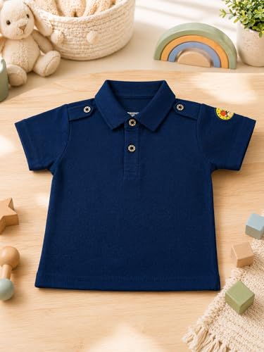 Image of BODYCARE Kids Inafant Boys Half Sleeves Cotton T-Shirt | Skin Friendly Regular Fit | Ultra Soft Breathable Comfortable & Durable | Pack of 2 | Assorted |Casual for Toddler