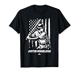 Player Illustration Flag Justin Wrobleski Prospect Baseball T-Shirt