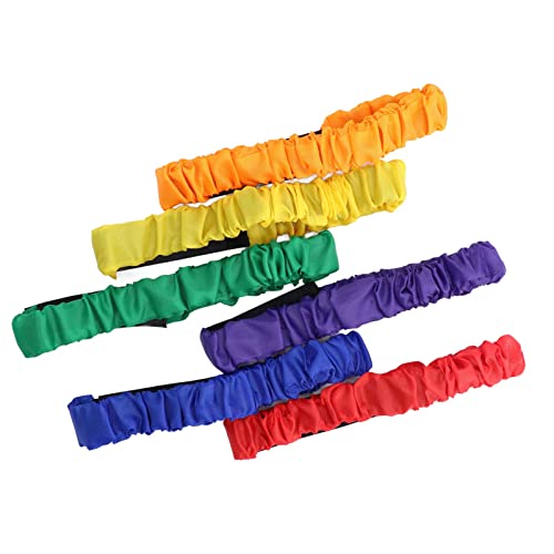 SUNGOOYUE 3 Legged Race Bands,Elastic Race Bands 2 People 3 Leg Colored Nylon Elastic Children's Leggings Training Expansion Props - Image 4