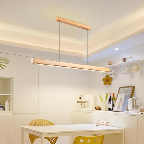 Lámpara mesa de comedor regulable que elimina sombras con su diseño LED lineal
