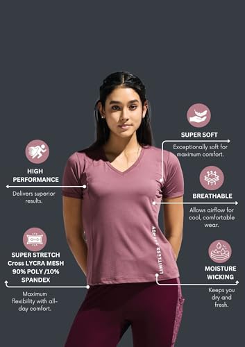 Image of Women's V Neck Cut & Sew Mesh Panel Top