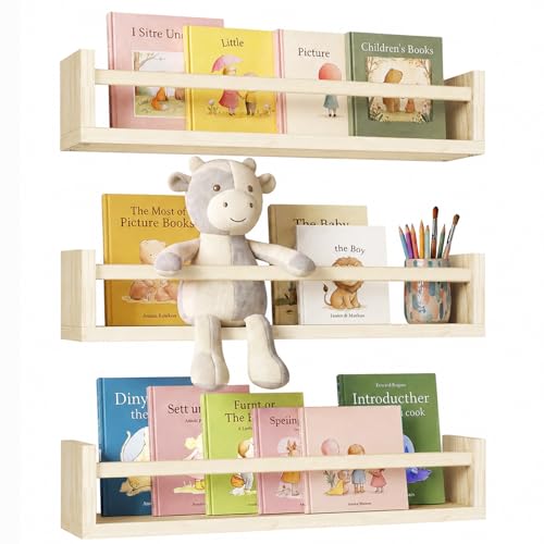 Fixwal Nursery Shelves, 16.5 Inch Floating Bookshelves...