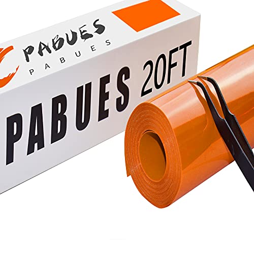 PABUES Heat Transfer Vinyl HTV for T-Shirts 12 Inches by 20Feet Rolls (Orange)