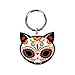 Evilkid, GATO MUERTO SUGAR SKULL, Modern Printed metal, Die-Cut KEYCHAIN