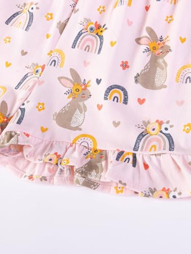 Image of HILEELANG Girls Cotton Short Set Summer 2 Piece Outfit T Shirt Shorts | 100% Cotton, Soft Breathable Fabric, 2 Piece Outfit Set, Elastic Waist, Summer Comfort for Toddler Little Girls