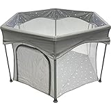 アイリスプラザ ベビーサークル 折りたたみ式 ソフトプレイルーム 135×135×74 ライトグレースター