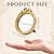 Threehoney 2 Pack Small Vintage Gold Mirror 4.1" Round Portable Bow Mirror for Women Make up Dressing Bedroom Table Decoration
