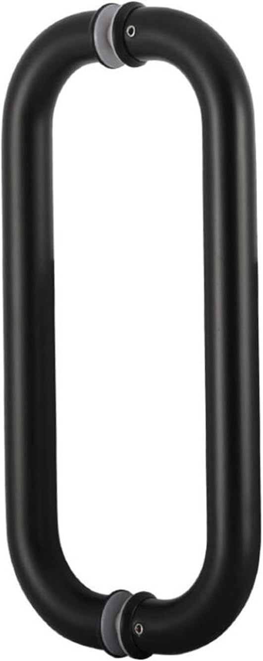 Interior External Barn Door Handle, Modern Round Glass Barn Door Handle Set Pull and Push Bar for Interior Sliding Barn Dostylish Design for Home and Office/C/74Cm (29 1/8In)*70Cm