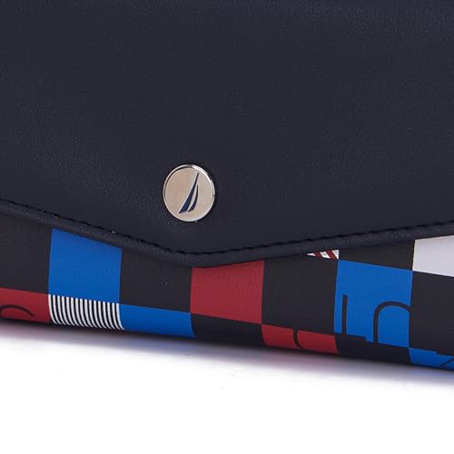Image of Nautica Money Manager RFID Women's Wallet Clutch Organizer, Black Multicolour