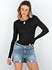 ANRABESS Women Long Sleeve Shirts Rib Knit Slim Fi... #1
