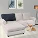 SYLC Sofa Sitzkissenbezug, Sofa Sitzkissenbezug Stretch, Elastischer Kissenbezüge, Husse Überzug Bezug Für Sofa Sitzkissen, rutschfest Stoff Tartan (Dunkelgrau,Rückenkissen XL)