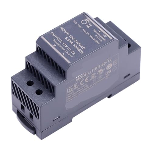 Alimentation à rail ultra-mince HDR-30-12 de 30W 12V pour tableau électrique domestique
