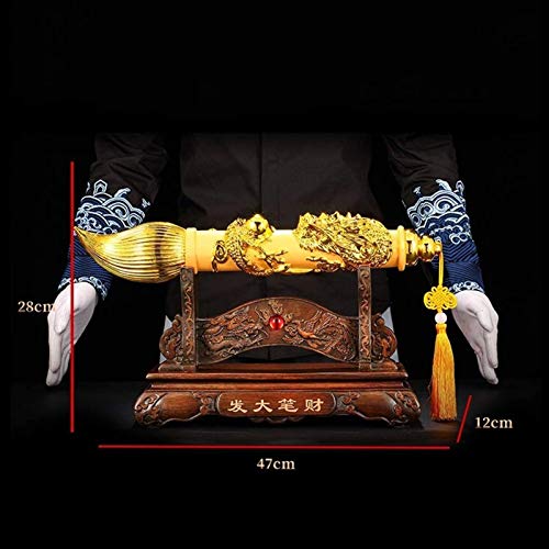 Alremo Huangxing - Decorative Accessories Ornaments Feng Shui Pen Wealth Protection Statue Figurine Housewarming Congratulatory Paperweights Gift Home Decor Feng Shui Decoration #TOP1