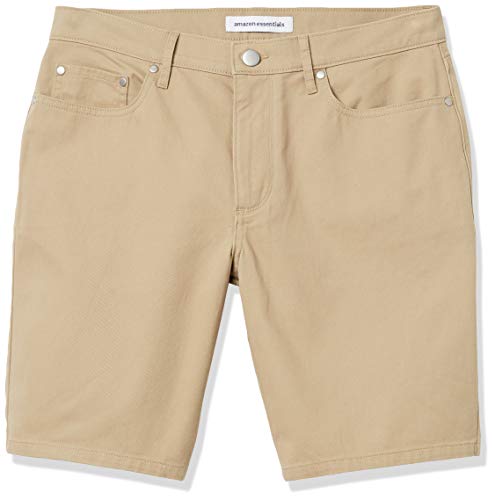 Image of Amazon Essentials Men's Straight-Fit 9 inch Inseam Stretch Cotton Twill 5-Pocket Shorts