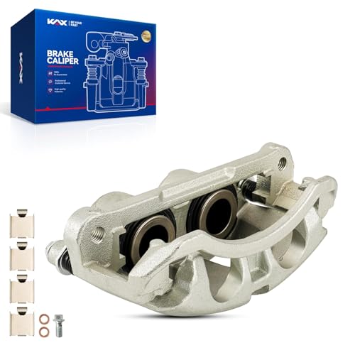 Image of KAX Disc Brake Caliper Assembly for 2011-2018 Ram 2500, 2011-2018 Ram 3500, 2009-2010 Dodge Ram 2500, 2009-2010 Dodge Ram 3500, Front Left Side