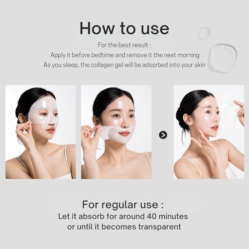 Oh My Pure Collagen Hydrogel AntiWrinkle Deep Face Mask 4+1 EA Ultimate Hydration, Improves Skin Texture, Affordable Luxury, Glowing Skin, Reduces Fine Lines & Wrinkles, Made in Korea OHMYPURE (5, Deep Collagen)