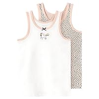 NAME IT Baby-Mädchen NMFTANK TOP Evening Sand Hearts NOOS Unterhemden, 86