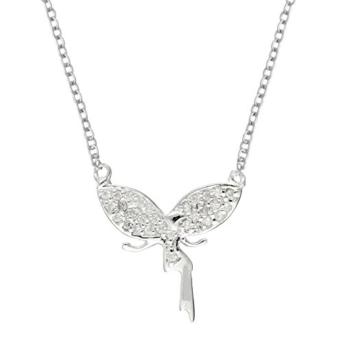 Collier ailes de fée en argent 925 et zirconium haute joaillerie