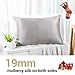 ZIMASILK 100% Pure Mulberry Silk Pillowcase for Hair and Skin Health,Soft and Smooth,Both Sides Premium Grade 6A Silk,600 Thread Count,with Hidden Zipper,1pc (King 20''x36'', Gray)