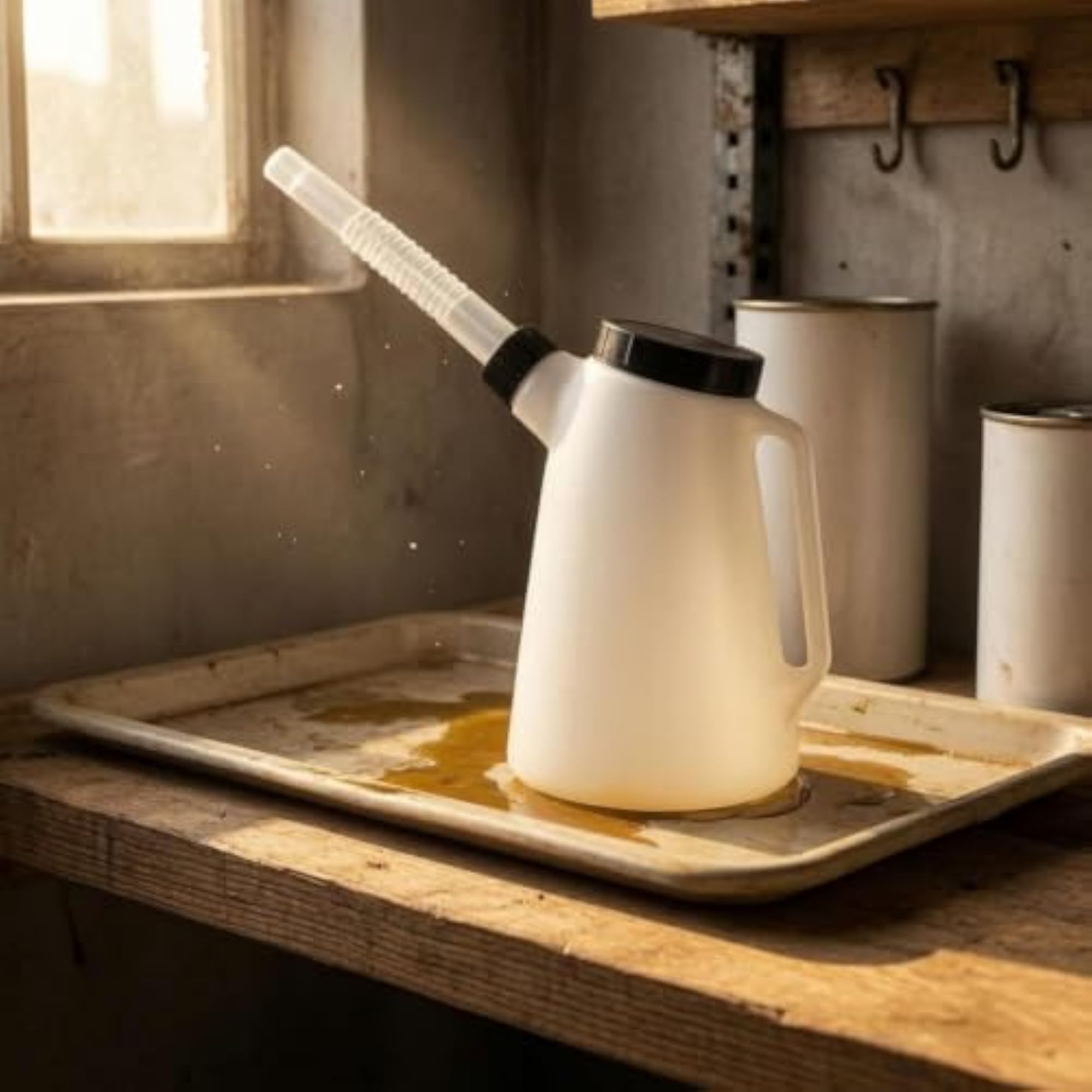Measurement Markings Angled Spout Oil Jug, 5L