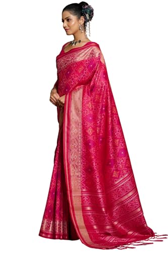 Image of SGF11 Women's Kanjivaram Patola Silk Saree Silk Saree Pure Golden Zari With Blouse Piece