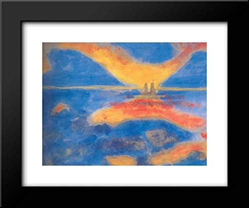Sunrise At The Sea 24x20 Framed Art Print by Emil Nolde