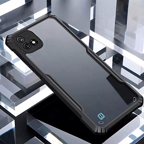 Image of Soft Shockproof Clear Case Air Cushion Hybrid Cover for Realme C20 / C20A - Black