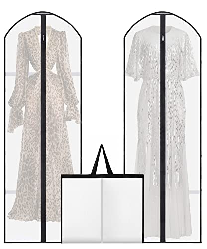 Haoranjia Housses de vêtements étanches à la poussière et aux mites, avec fermeture éclair, PEVA translucide, imperméable, anti-acariens, respirant (2 pièces L) Cover