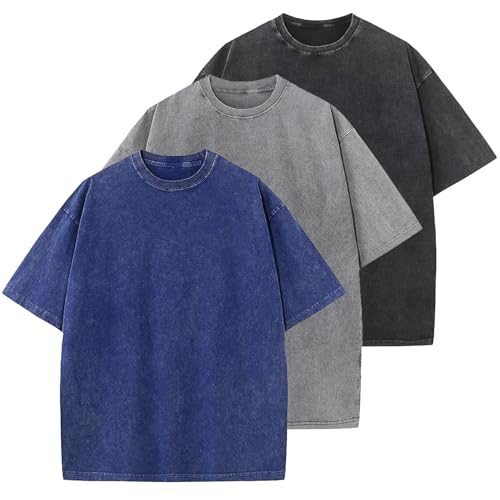 GSOU SNOW Men Oversized T Shirt Cotton Casual Unisex Short Sleeve Vintage Baggy Tee Shirts Washed Mens Streetwear