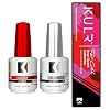 KUPA GelFinity Base Coat and Gloss Top Coat (0.5 Oz) & KULR Solid Cream Gel Bundle: Rose Queen Collection