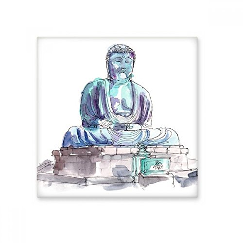 Amida Bouddha en céramique Bisque noble pour décoration murale - 2