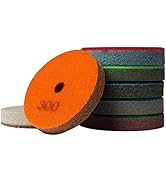 5" Diamond Sponge Fiber Polishing Pad 300-10000 Grit - Polishing Tile Stone Marble Concrete Ceram...