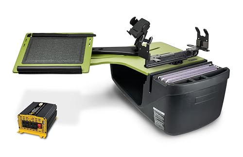 AutoExec Reach Desk �o�b�N�V�[�g �J�[�f�X�N �ԗ����[�N�X�e�[�V�����ƃ��o�C���I�t�B�X�p ���C�����C�g 400���b�g�̃p���[�C���o�[�^�[�A�d�b�}�E���g�A�v�����^�[�X�^���h�t��