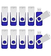 RAOYI 10 Pack 8GB USB Flash Drive Swivel Memory Stick 8G Bulk Thumb Pen Drives U Disk Jump Drives...